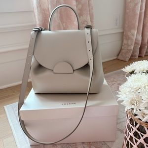 Polene Paris Numéro un textured chalk bag